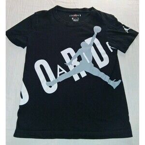 Rare Jordan Jumpman Black Graphic Size Kids 8-10 Tee Shirt